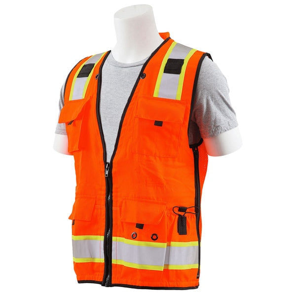 Surveyor Vest, Deluxe, Orange, LG