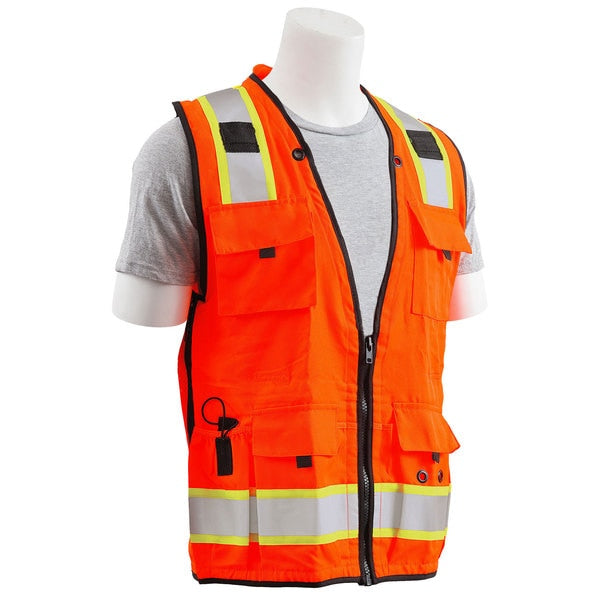 Surveyor Vest, Deluxe, Orange, LG