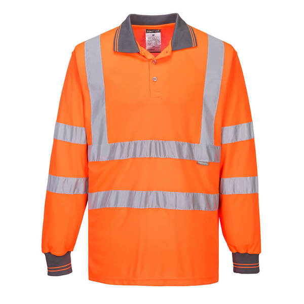 Hi-Vis Polo Shirt L/S, XXL