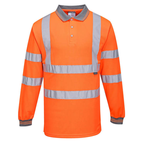 Hi-Vis Polo Shirt L/S, XXL