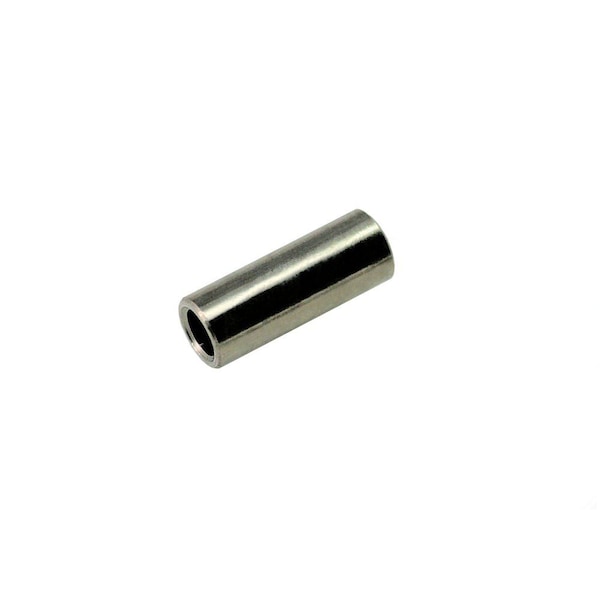 Round Spacer, #6 Screw Size, Stainless steel, 1/8 in Overall Lg