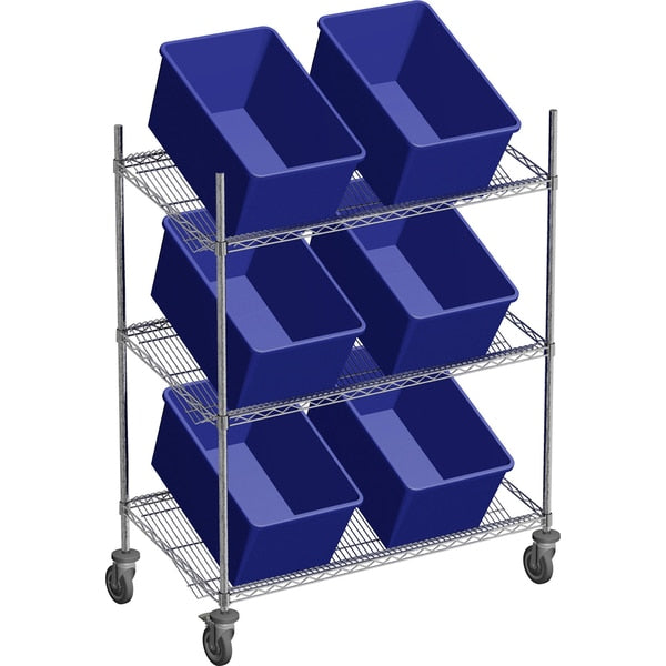 Slanted 3-Shlf Wire Crt 24