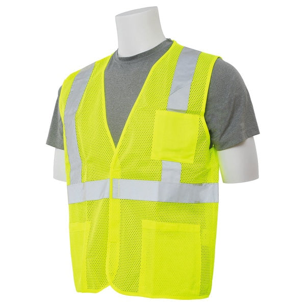 Safety Vest, Economy, Hi-Viz, Lime, 2XL