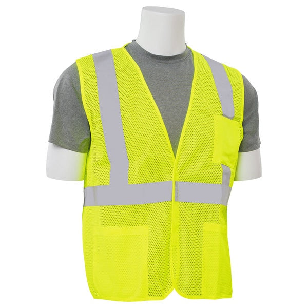 Safety Vest, Economy, Hi-Viz, Lime, 2XL