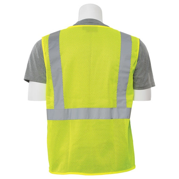 Safety Vest, Economy, Hi-Viz, Lime, M