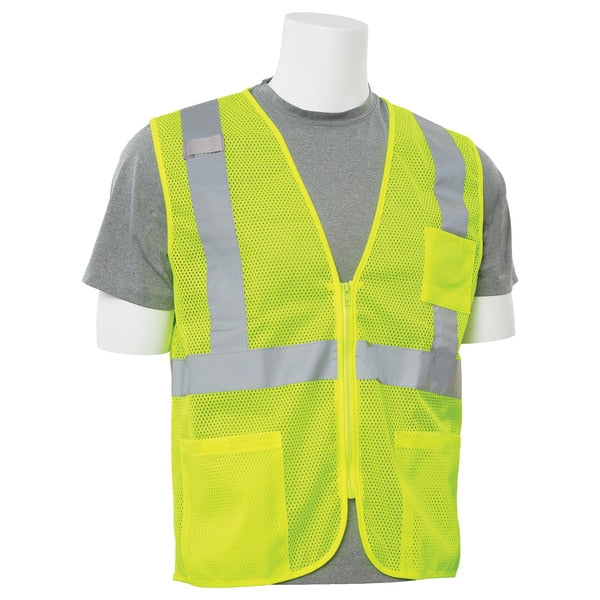 Safety Vest, Economy, Hi-Viz, Lime, M