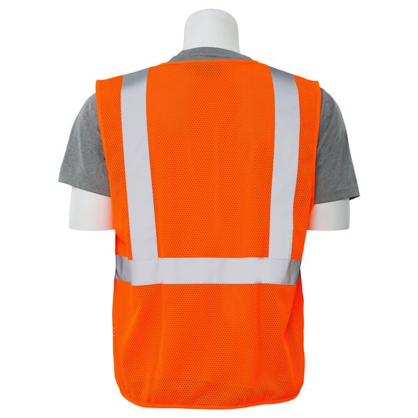 Safety Vest, Economy, Hi-Viz, Orange, L