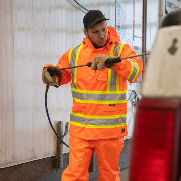 Hi-Vis Rain Pants, 2XL, Orange