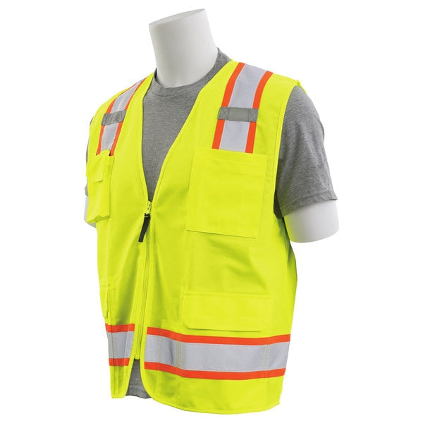 Surveyor Vest, ANSI Class 2, Lime, XL