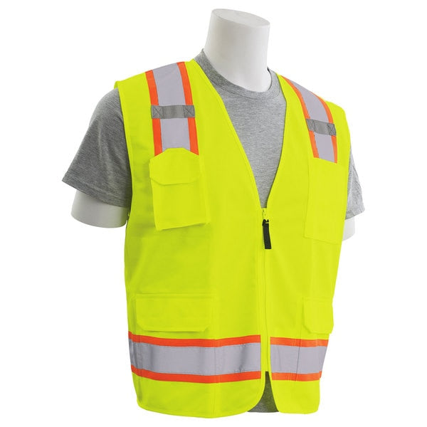 Surveyor Vest, ANSI Class 2, Lime, XL