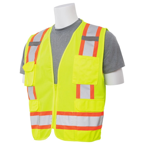 Safety Vest, ANSI, Hi-Viz, Lime, M