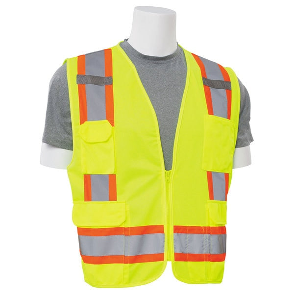 Safety Vest, ANSI, Hi-Viz, Lime, M
