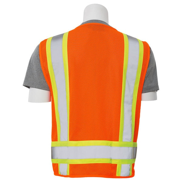Safety Vest, ANSI, Hi-Viz, Orange, 3XL