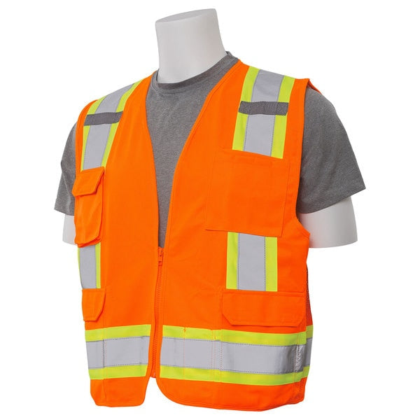 Safety Vest, ANSI, Hi-Viz, Orange, 3XL
