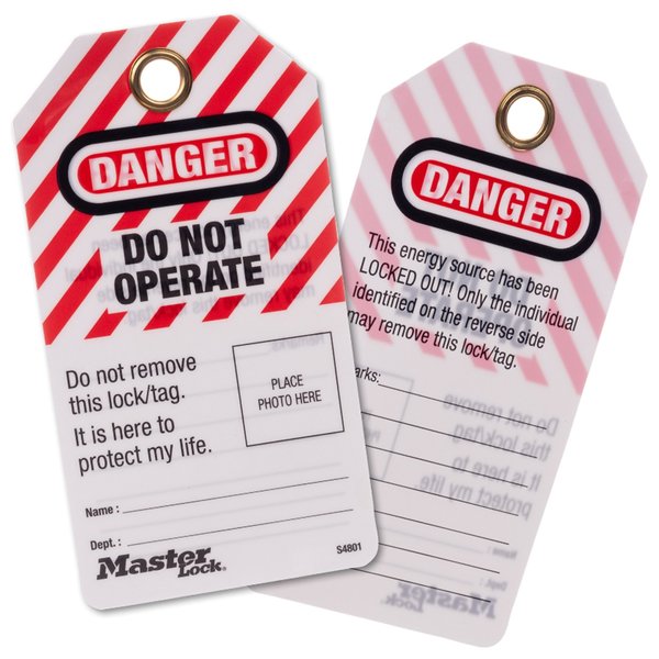 Photo ID Safety Tags, Danger Do Not Operate, English, 12 Per Pack