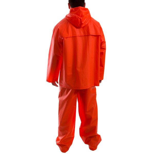 Rain Suit w/Jacket/Bib, Unrated, Orange, XL