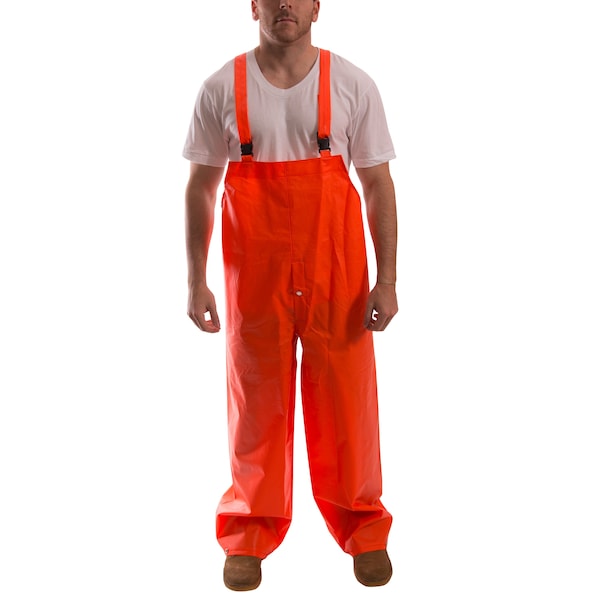 Rain Suit w/Jacket/Bib, Unrated, Orange, L