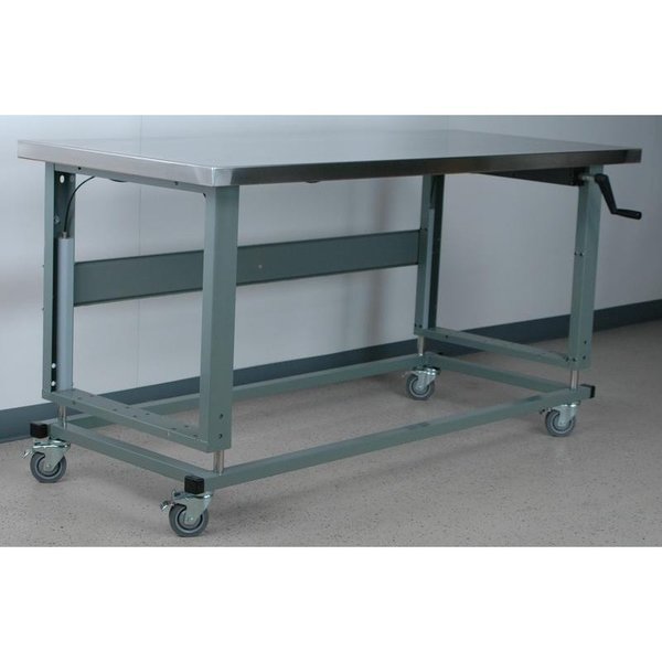 Workbench, Mobile, Hand, Crank, Lift, Adj.