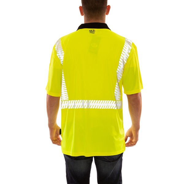 Job Sight Polo Shirt, Size M, Hi-Vis Green/Yellow