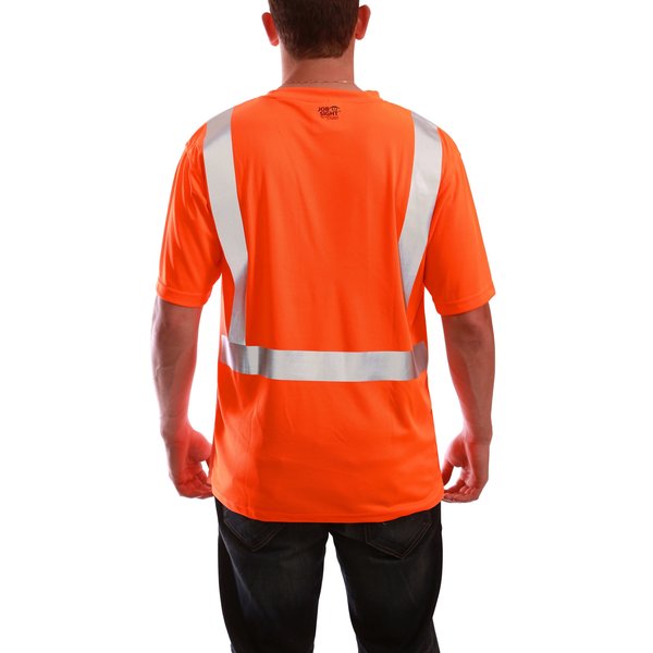 Job Sight Hi-Vis T-Shirt, Short Sleeve, Orange, 3XL