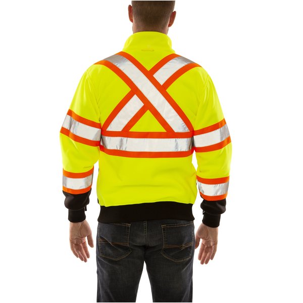 High Visibility Sweatshirt, 2XL, Polyester
