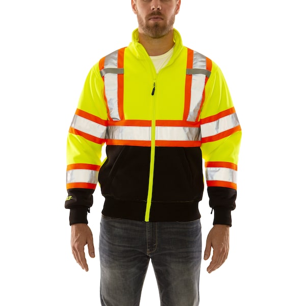 High Visibility Sweatshirt, XL, Polyester