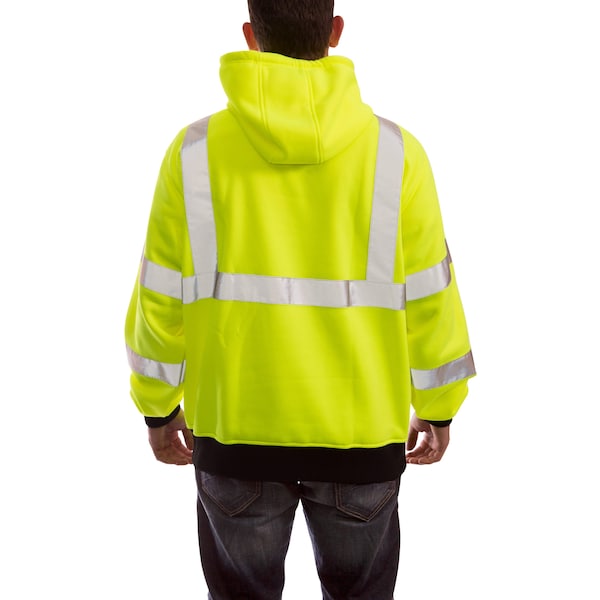 Job Sight Hooded Sweatshirt, 4XL, Polyester, ANSI 107