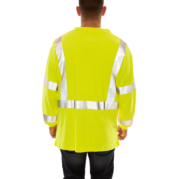 Job Sight FR Long Sleeve T-Shirt, Yellow, 3XL