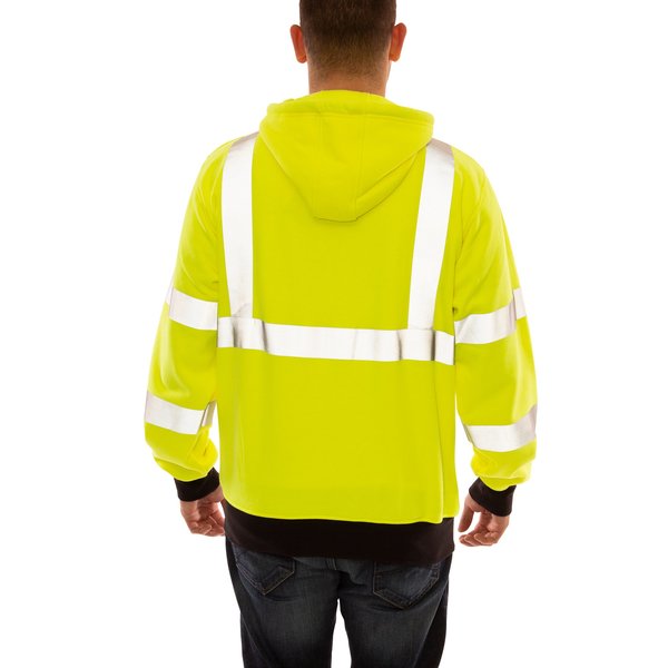 Job Sight FR Hooded Sweatshirt, Yellow/Black, XL