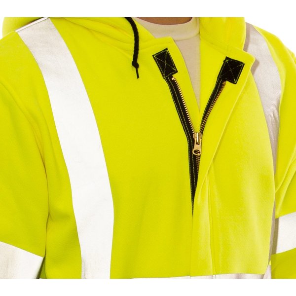 Job Sight FR Hooded Sweatshirt, Yellow/Black, M