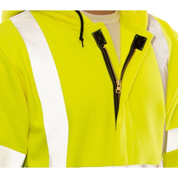 Job Sight FR Hooded Sweatshirt, Yellow/Black, 4XL