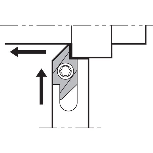 Turning Toolholder, SABWR 1616JX40F