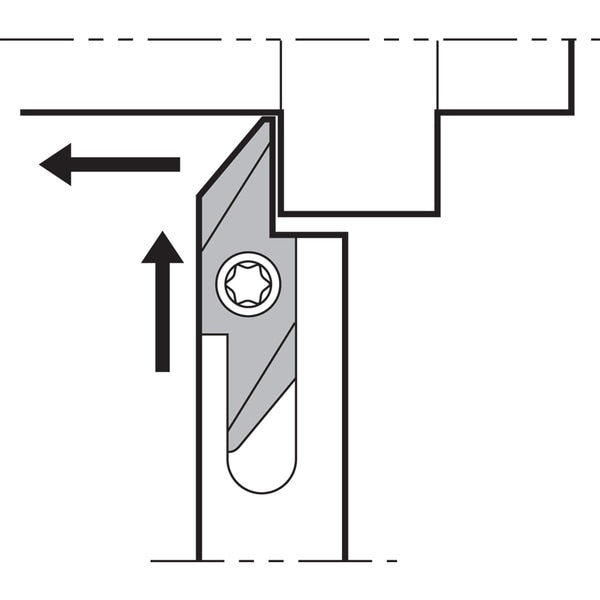 Turning Toolholder, SABWR 1212JX50F