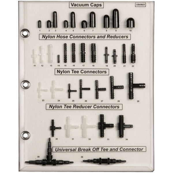 Vacuum Connectors Sample Board Caps, Tee/Connectors