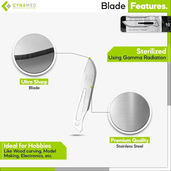 Lab Scalpel Blades, Size 10, Box of 100