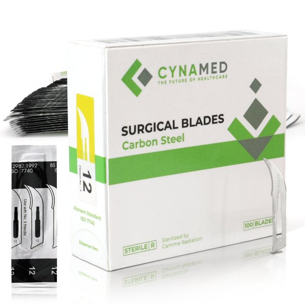 Lab Scalpel Blades, Size 12, Box of 100