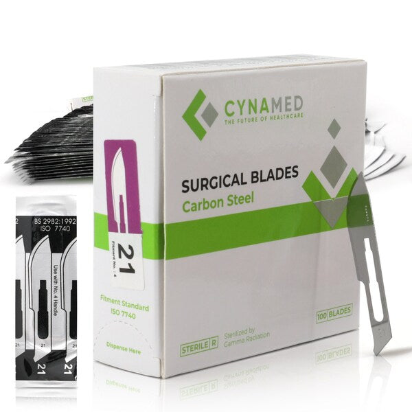 Lab Scalpel Blades, Size 21, Box of 100
