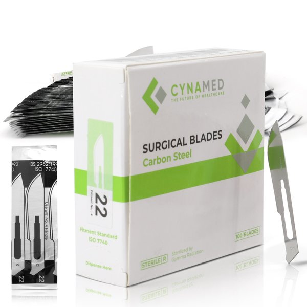 Lab Scalpel Blades, Size 22, Box of 100