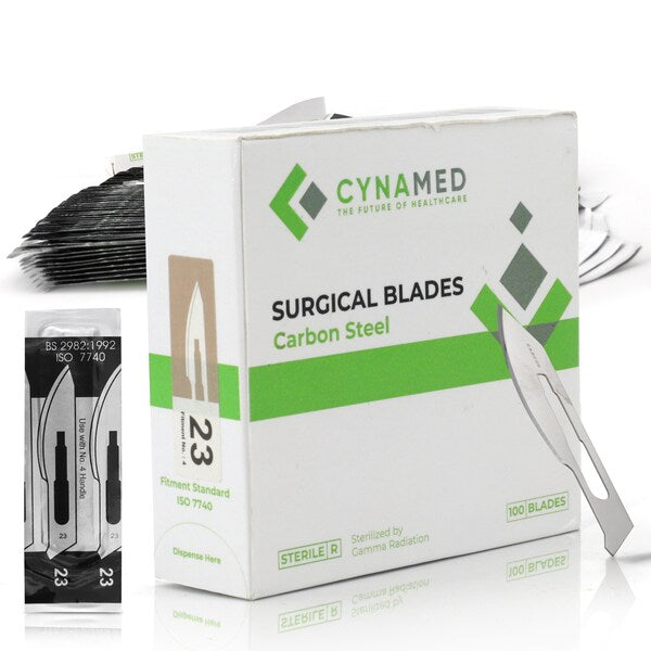Lab Scalpel Blades, Size 23, Box of 100