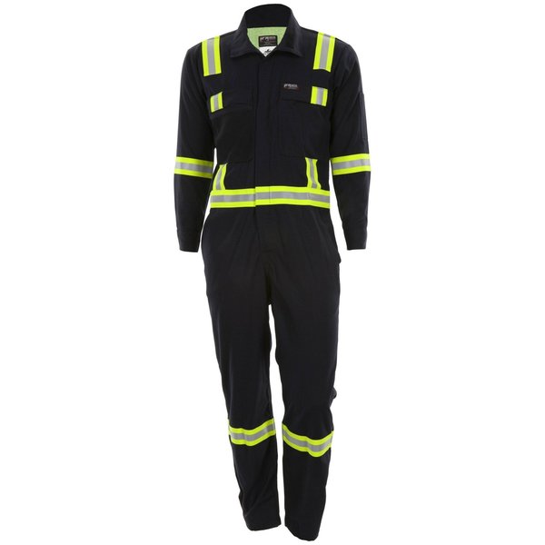 Coverall, Navy Blue, Regular, L, 44in
