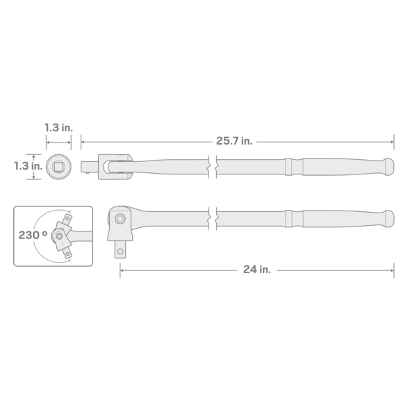 1/2 Inch Drive x 24 Inch Breaker Bar