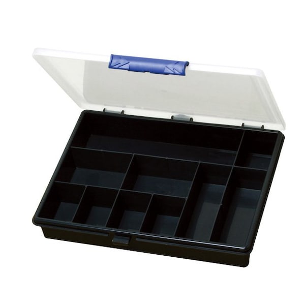 Compartment Storage Box with 10 compartments, 1.5 in H x 7.5 in W