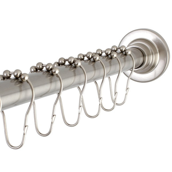 SCC3118 Adjustable Shower Curtain Rod with Ring Combo