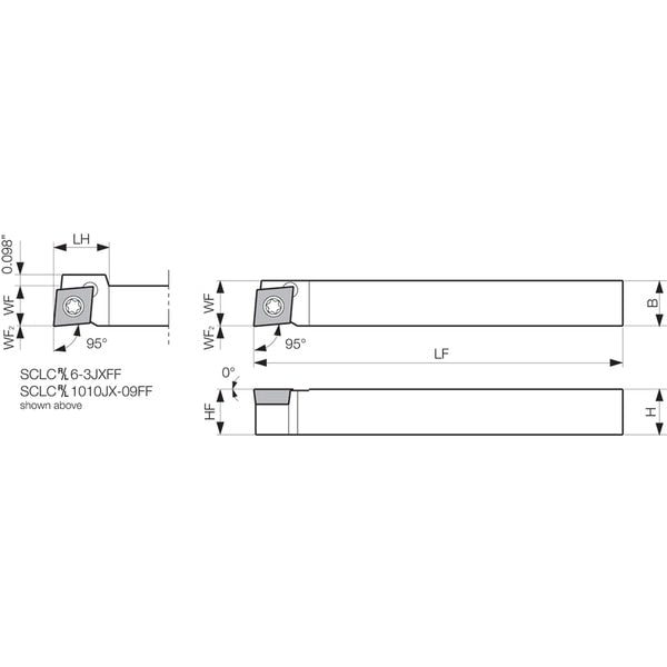 Turning Toolholder, SCLCR 83JXFF