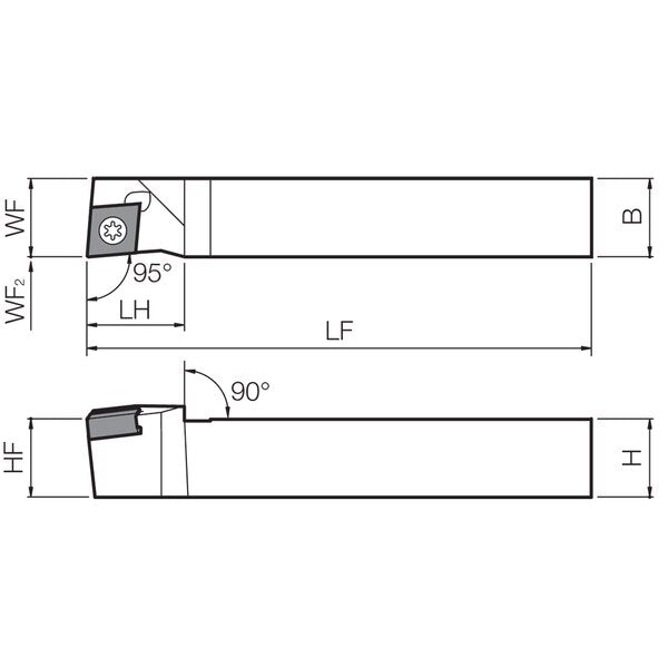 Turning Toolholder, SCLNR 1010K07FF