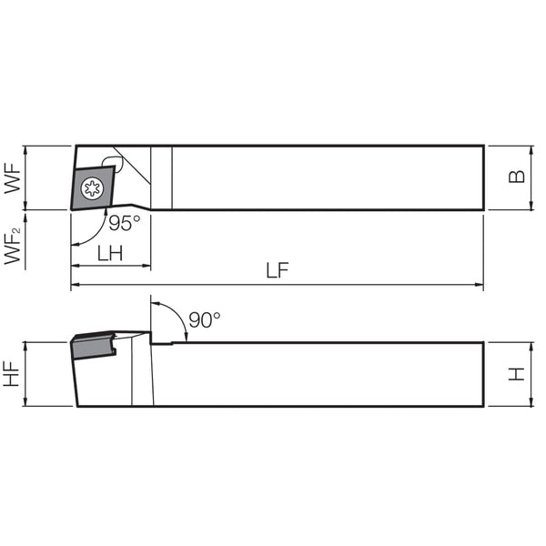 Turning Toolholder, SCLNR 824DF