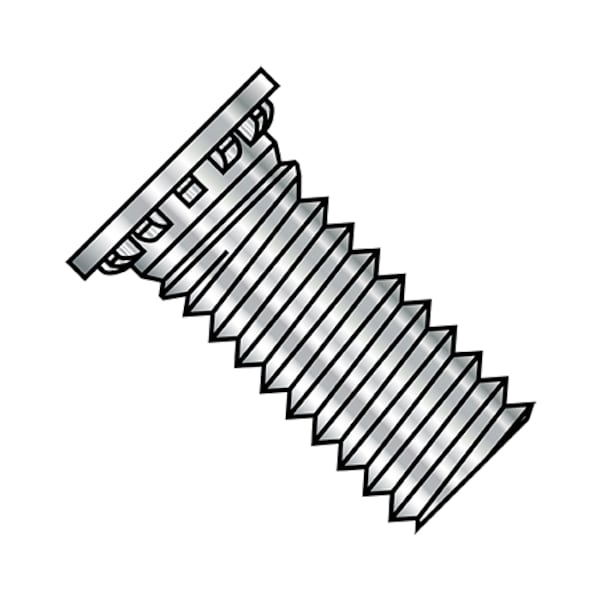 Captive Panel Screw, #6-32 Thrd Sz, 3/8 in Lg, Flush, Plain Steel