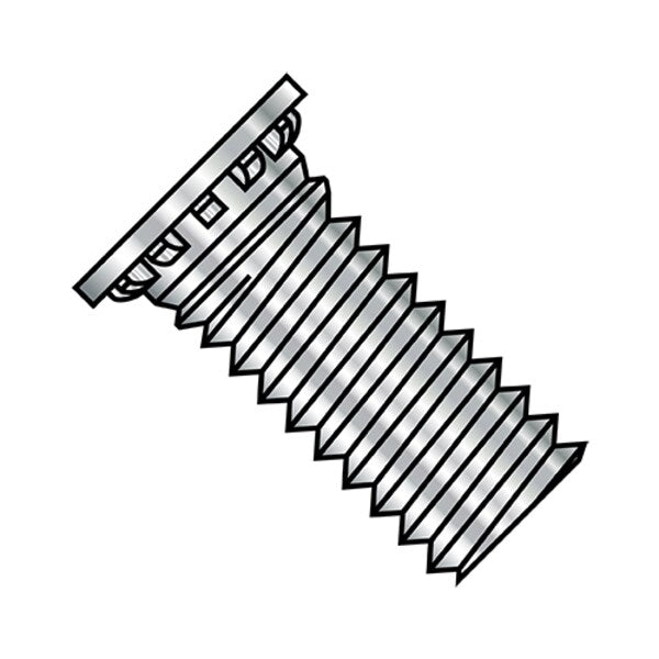 Captive Panel Screw, #6-32 Thrd Sz, 3/4 in Lg, Flush, Plain Steel