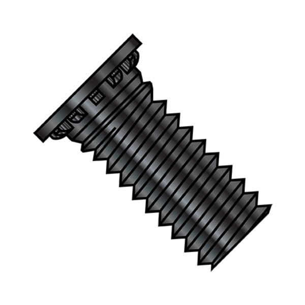 Captive Panel Screw, 6-32X1/2 Thrd Sz, 1/2 in Lg, Flush, Black Oxide Hardened Steel