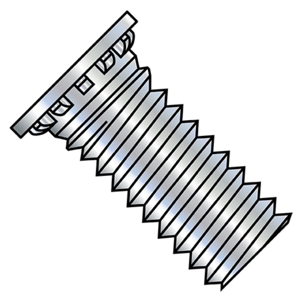 Captive Panel Screw, #10-24 Thrd Sz, 3/8 in Lg, Flush, Zinc Plated Hardened Steel